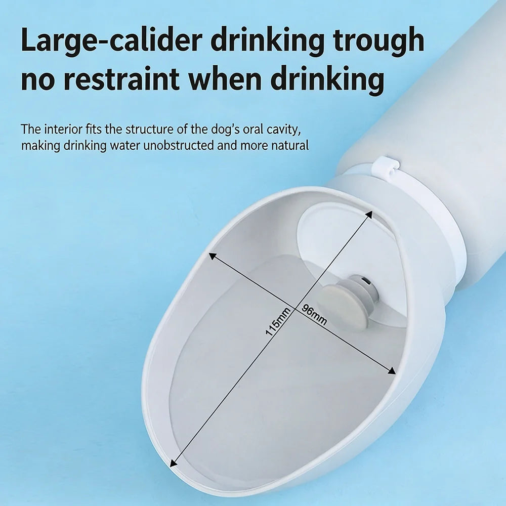 550ml Portable Silicone Pet Water Bottle Outdoor Travel Foldable Leak Proof Dog Water Bottle Cat Water Bottle