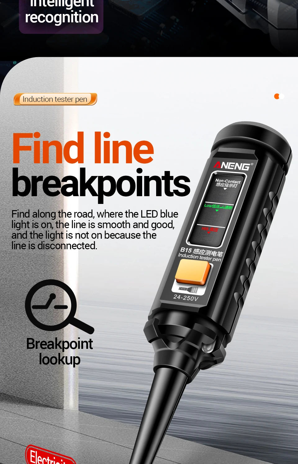 ANENG ST184 Digital Multimeter Clamp Meter True RMS Voltage Current Ohm Test+B15 Induction Tester Pen Electrician Detection Tool