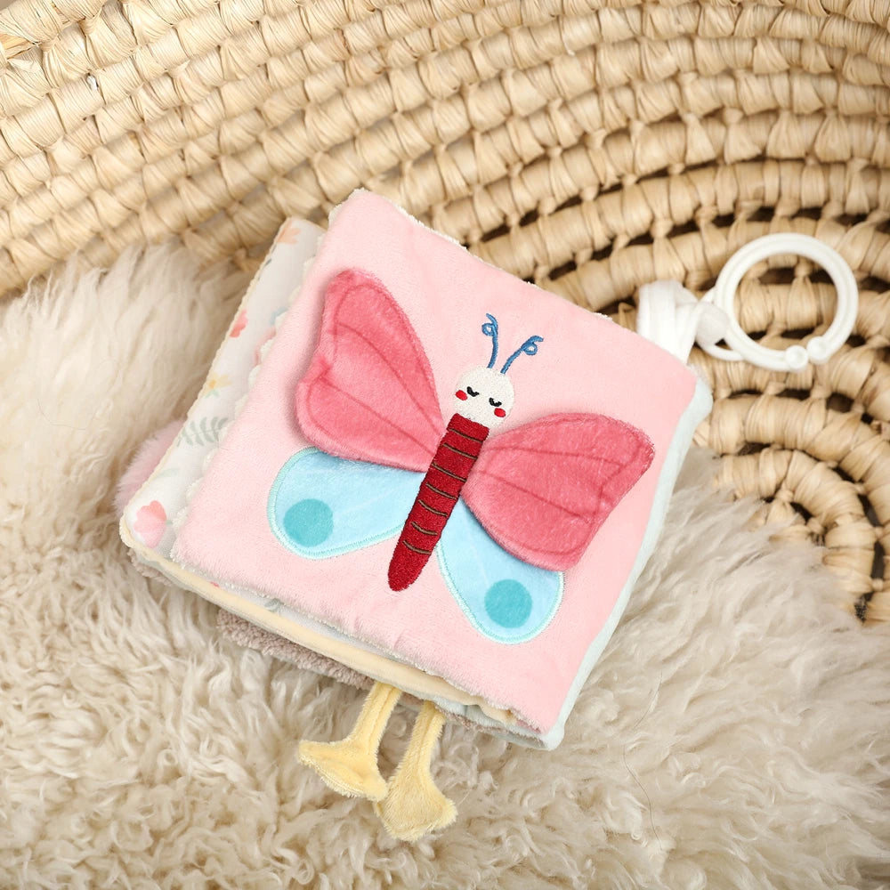 Bunny Cloth Soft Touch Book, Baby Toys 3D Sensory Early Learning Stroller Toys Infant 0-12 Months Baby Toys Multifunction Toys