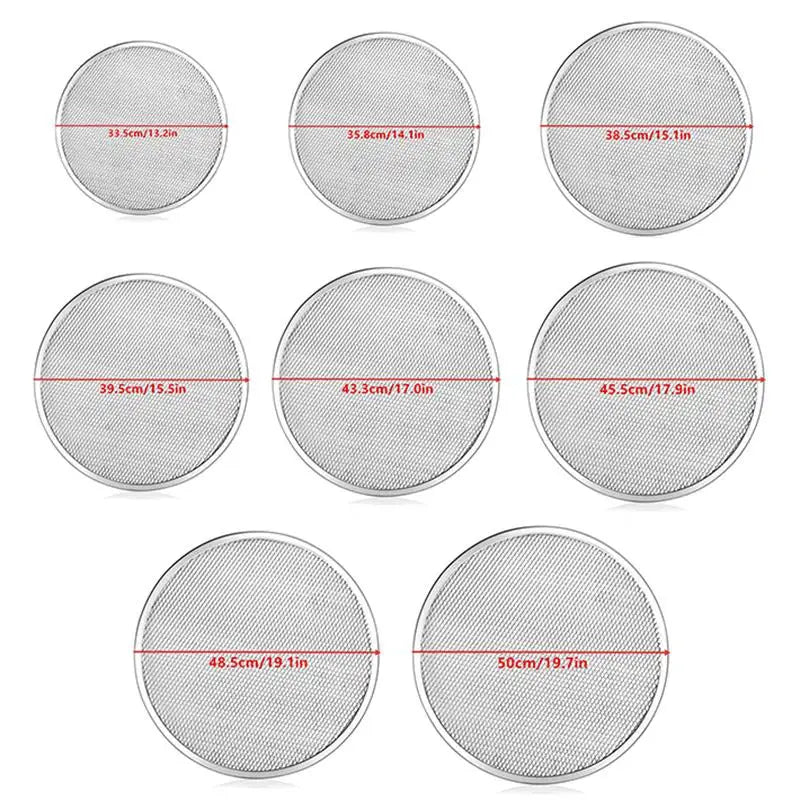 1PC 6-20 Inch Pizza Screen Pan Metal Net Non Stick BakingTray New Seamless Aluminum Alloy Metal Net Bakeware Kitchen Pizza Tools