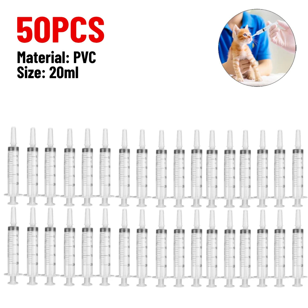 20/60/100ml Plastic Reusable Syringe For Measuring Nutrient Sterile Hydroponic Measure Perfume Rinse Disposable Sampler Injector