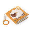 Soft Sensory Farm Animal Baby Books Mobile Toy Newborns Early Educational Fabric Book with Mirror & Sound Paper for Babies 6-12M