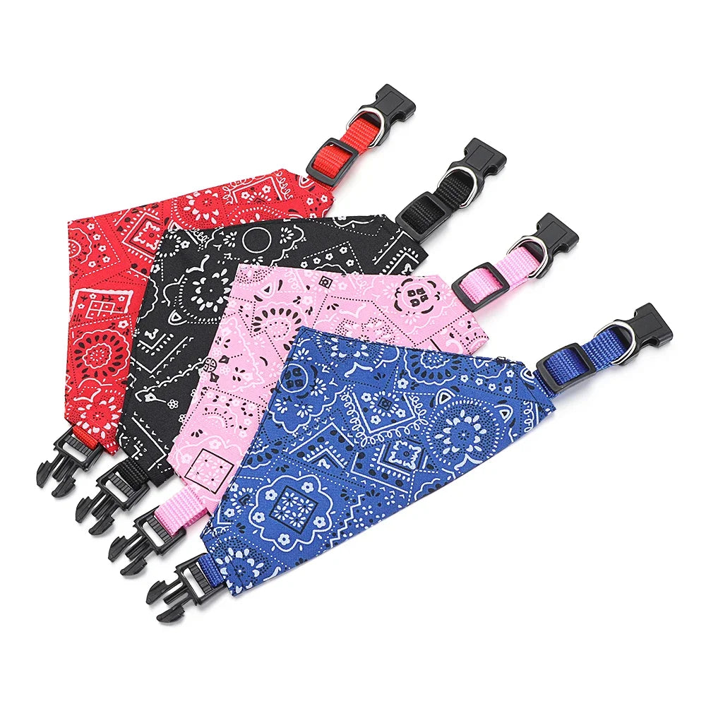 Adjustable Pet Bandana – Washable Triangular Scarf Bib for Dogs & Cats, Neck Decor, for Teddy/Bichon/Shiba/Corgi/Golden/Labrador