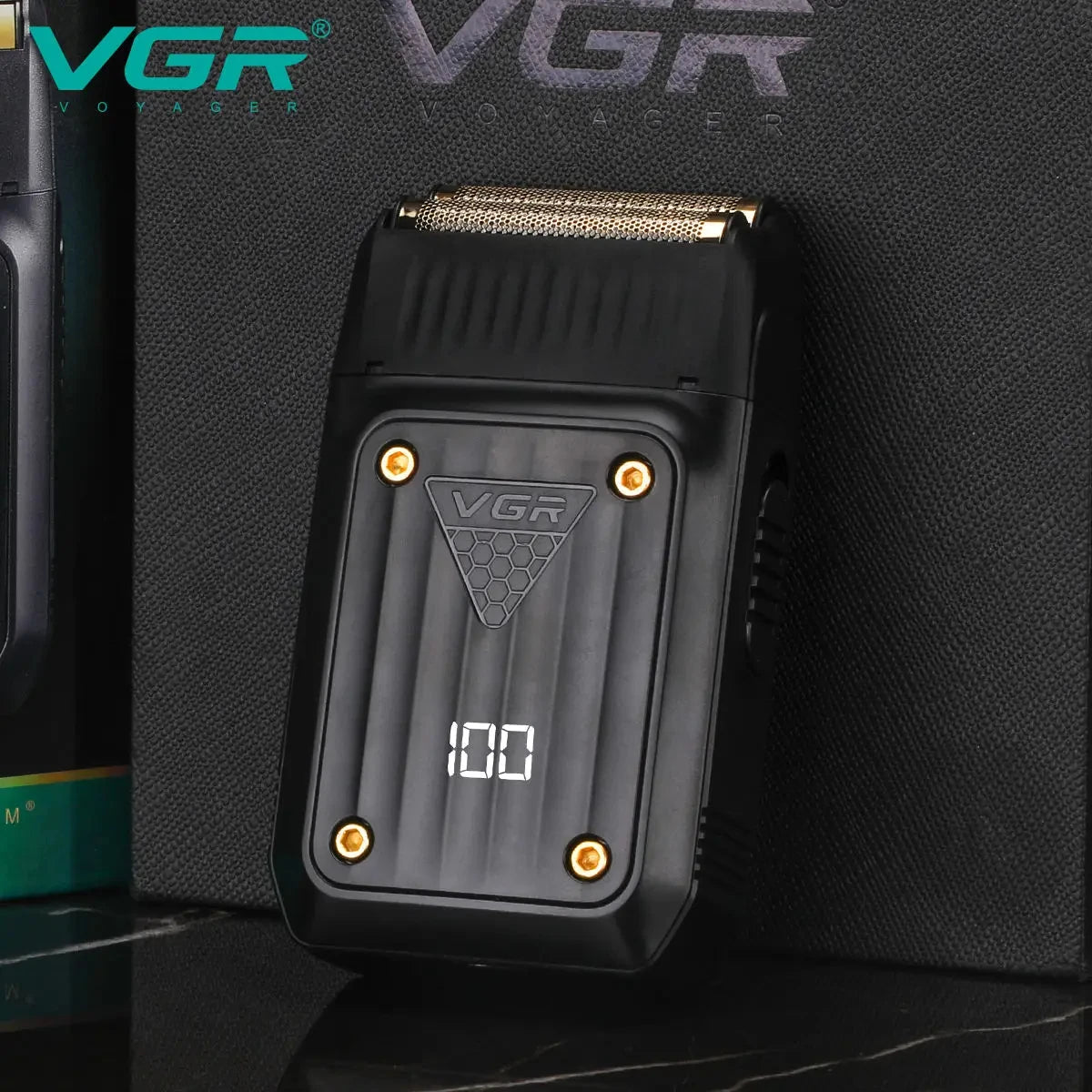 VGR V-363 Convenient Shaver Mini Body Men's Shaver Home Reciprocating Blade Shaver LED Digital High Endurance Whitening Device