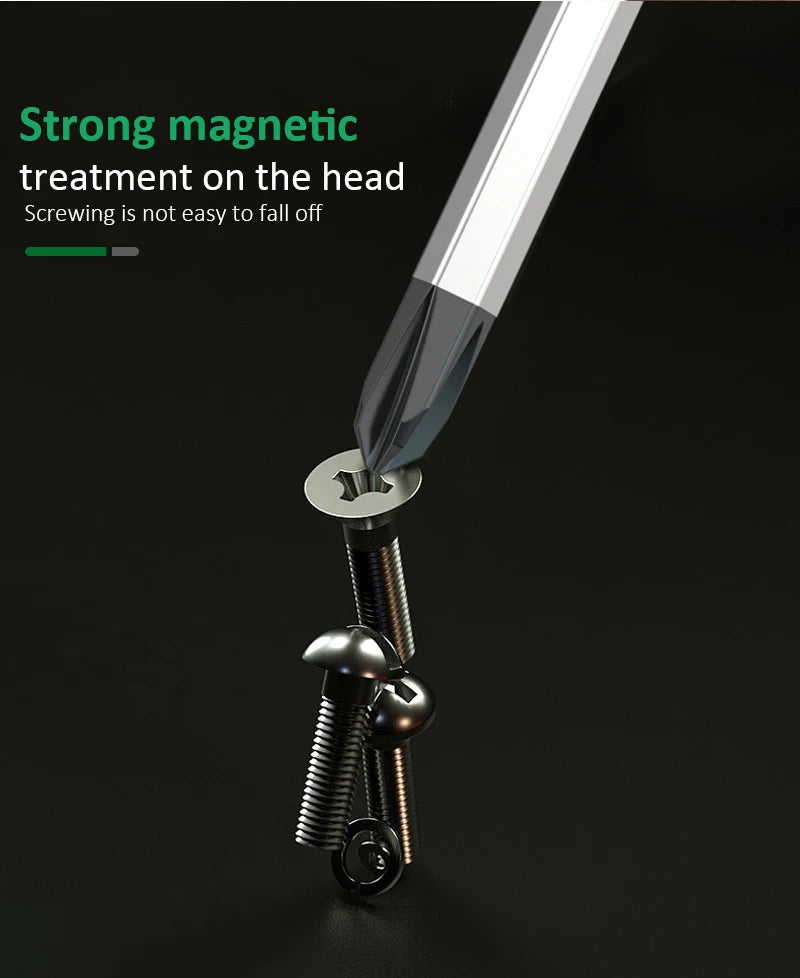 1pcs LAOA Magnetic Screwdriver Phillips Slotted Screwdrivers Set Hardness 58HRC Alloy Steel with Tap Knock Function