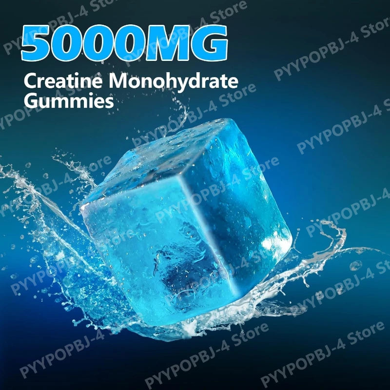 Creatine Monohydrate Gummies for Men & Women-5g of Creatine Monohydrate Per Serving- Help Increase Strength and Build Muscle