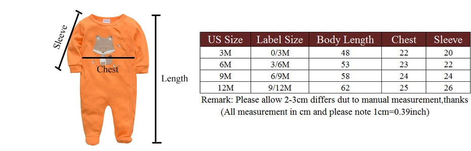2025 3 pcs/lot Baby Boy Girls Rompers 100% Cotton Long Sleeve Overalls 0-12 Months Cool Print  Newborn Jumpsuit