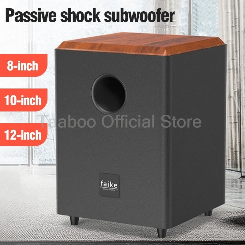 8/10/12 Inch Passive Subwoofer 80-150W High Power Speaker 4-8ohm HiFi TV Speakers Audio For Home Theater Sound System Television