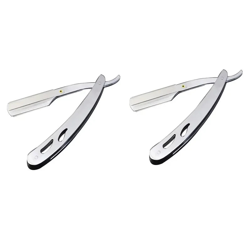 1/3/5pcs Professional Manual Shaver Straight Edge Stainless Steel Barber Razor Men Folding Shaving Shave Beard Cutter With Blade