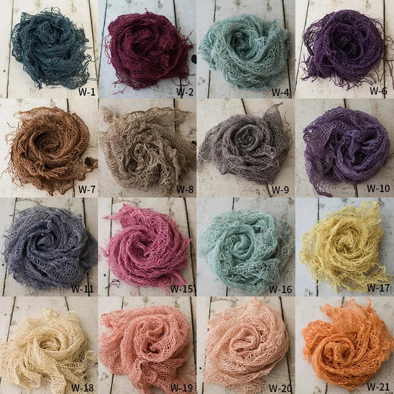 Newborn Photography Props Handmade Twine Net Folding Linen Blanket Mat Background Photo Decoration Studio Shooting Accessories
