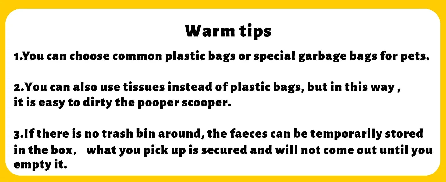 Dog Poop Bags Holder Picker Scooper Dog Waste Clean Up Poop Cleaner Claw Grabber for Dogs Puppy Outdoor Walking Park Tools
