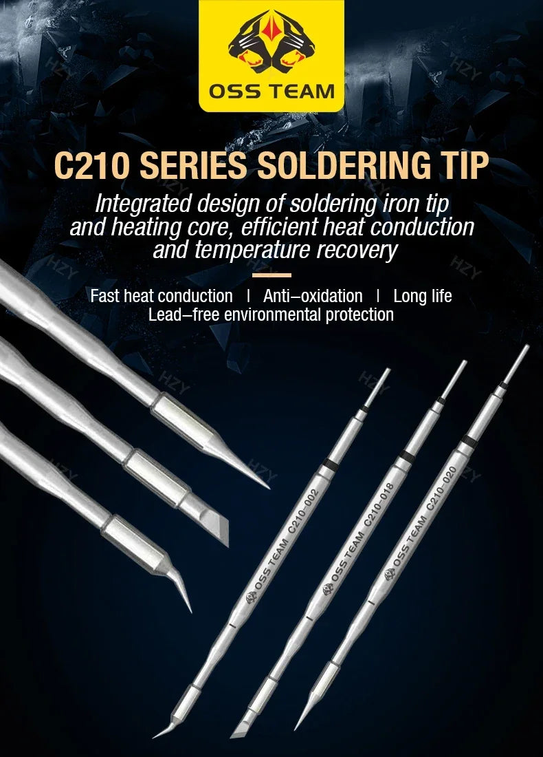 OSS C115 C210 T245 Tips Universal C245 C210 C115 Soldering Iron Tip Compatible SUGUN Maant GVM OSS Soldering Station Handle