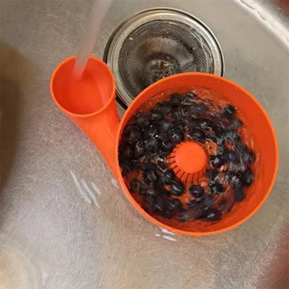 Fruit Washer Basket 4-in-1 Fruit Washing Basket Automatic Fruit Vegetable Washer With Drain Strainer For Kitchen For Quick