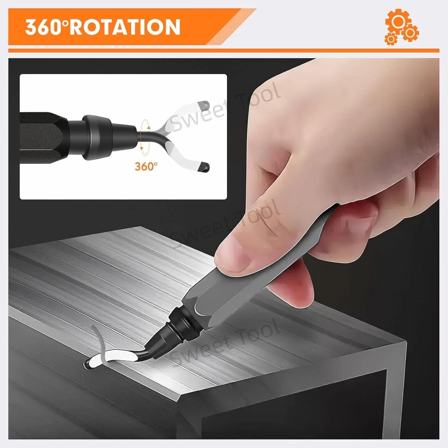 Deburring Tool Set RB1000 Black Metal Handle with 1/10/11 Swivel Blades for Metal PVC Plumbing 3D Printing Plastic Copper Resin