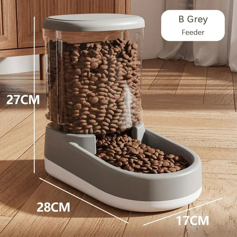 +Large - Capacity Automatic Pet Feeder & Water Dispenser for Dog/Cat, Gravity Design, Save Time & Effort