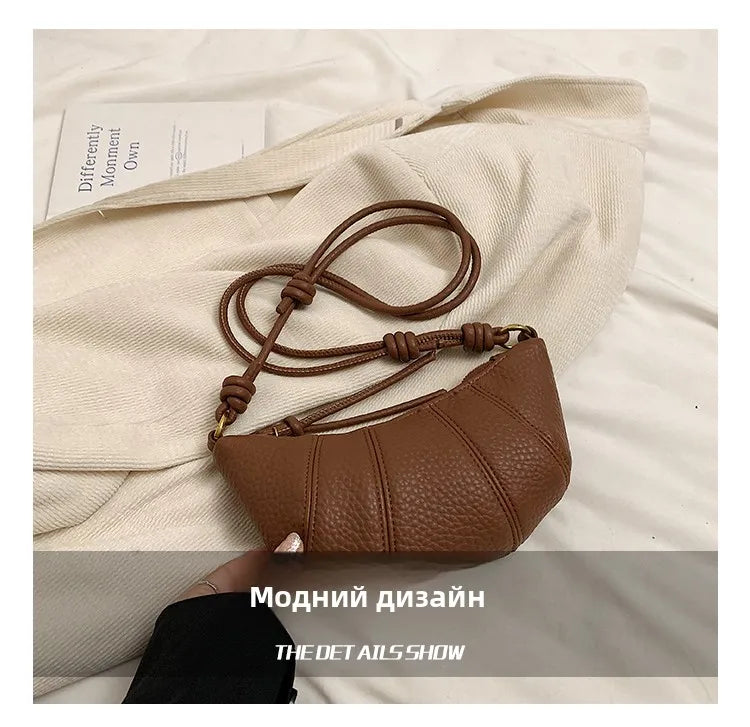 Casual Dumpling Shaped Large Capacity Shoulder Bag for Women 2026 New Style Soft Handle Single Strap Crossbody Luxury Bag