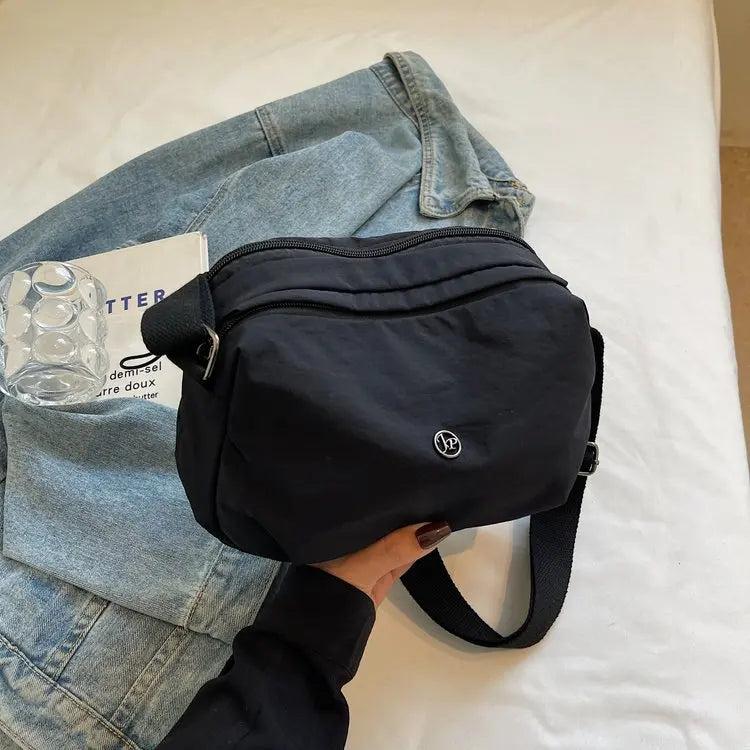 New 2025 Multi-Layer Casual Women's Crossbody Bag Portable Multi-Pocket Lightweight Waterproof Nylon Bag Soft Square Bag