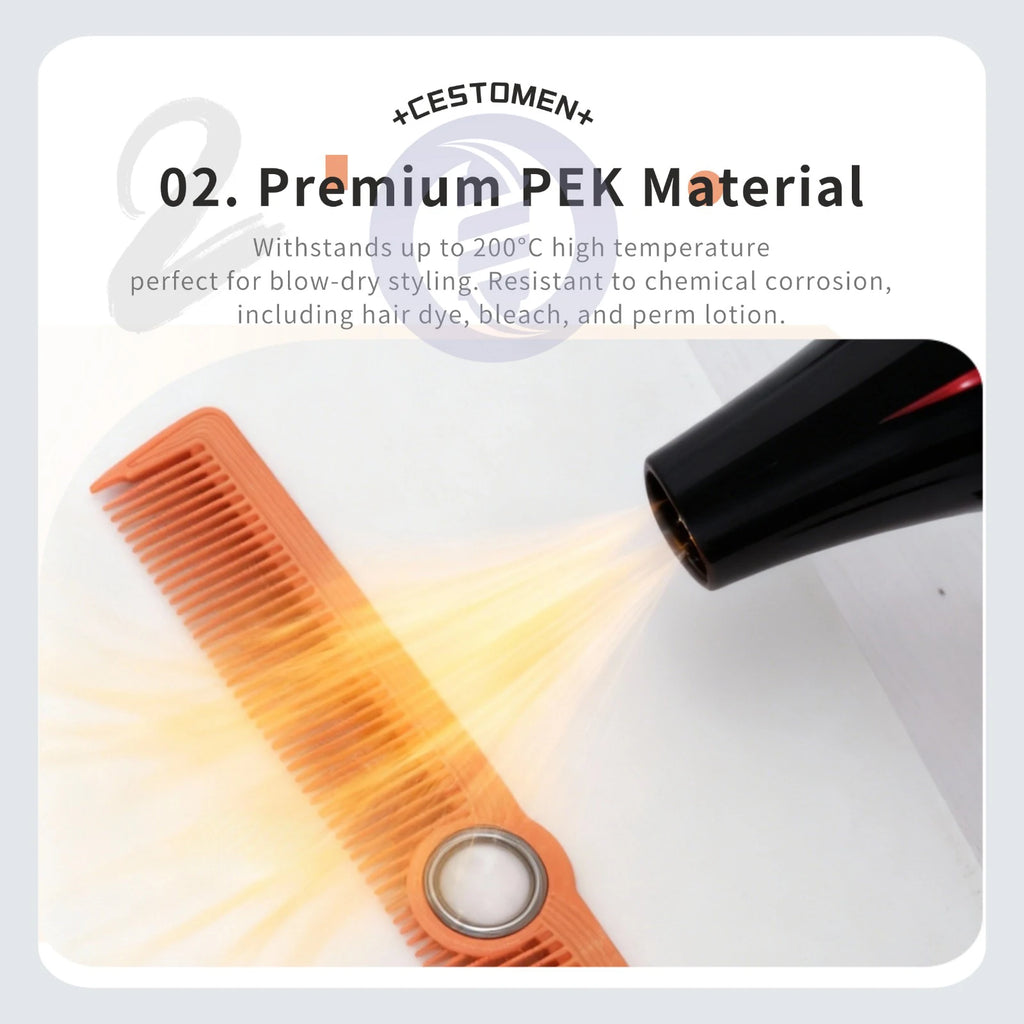 NEW Spining Hair Cutting Comb Professional Fine Teeth Antistatic Barber Hair Comb Salon Heat-Proot Hairdressing Accessories Tool