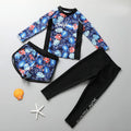 Girls Swimming Suit Children's Swimwear Three-Piece Set Quick Dry Sun Protection Large Size Polyester Fiber Student Girl