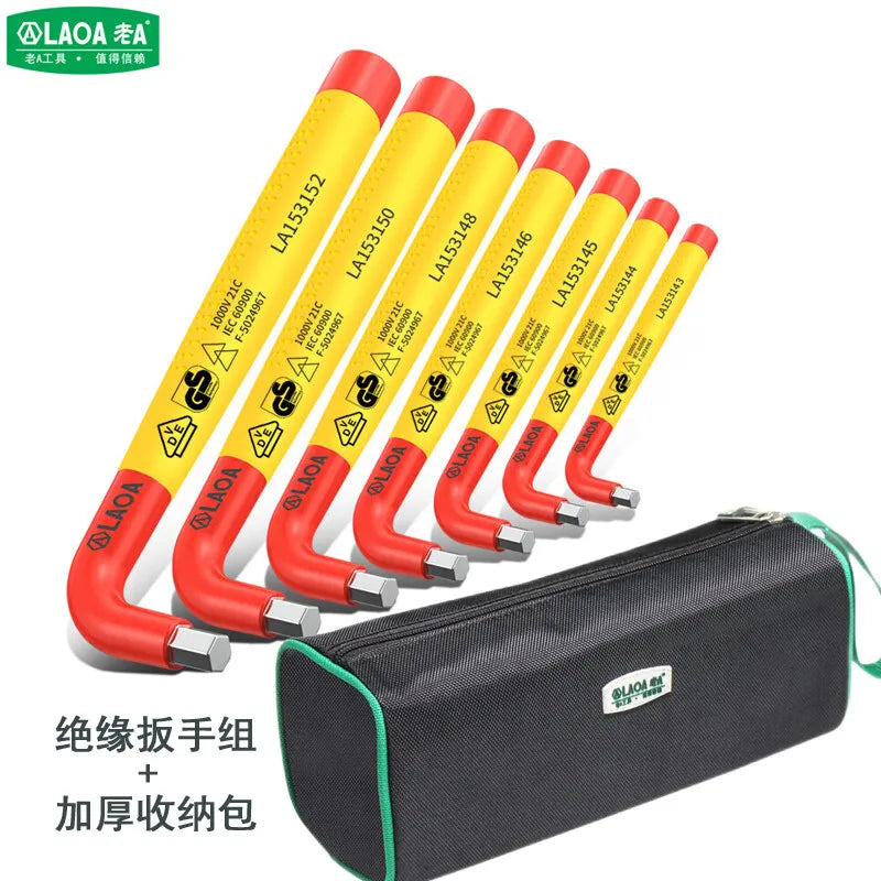 LAOA Insulated L-type Allen Wrench VDE Hex Screwdrivers Set Repair Auto 1000V Hexagon Screwdriver Key Electrician Household Tool