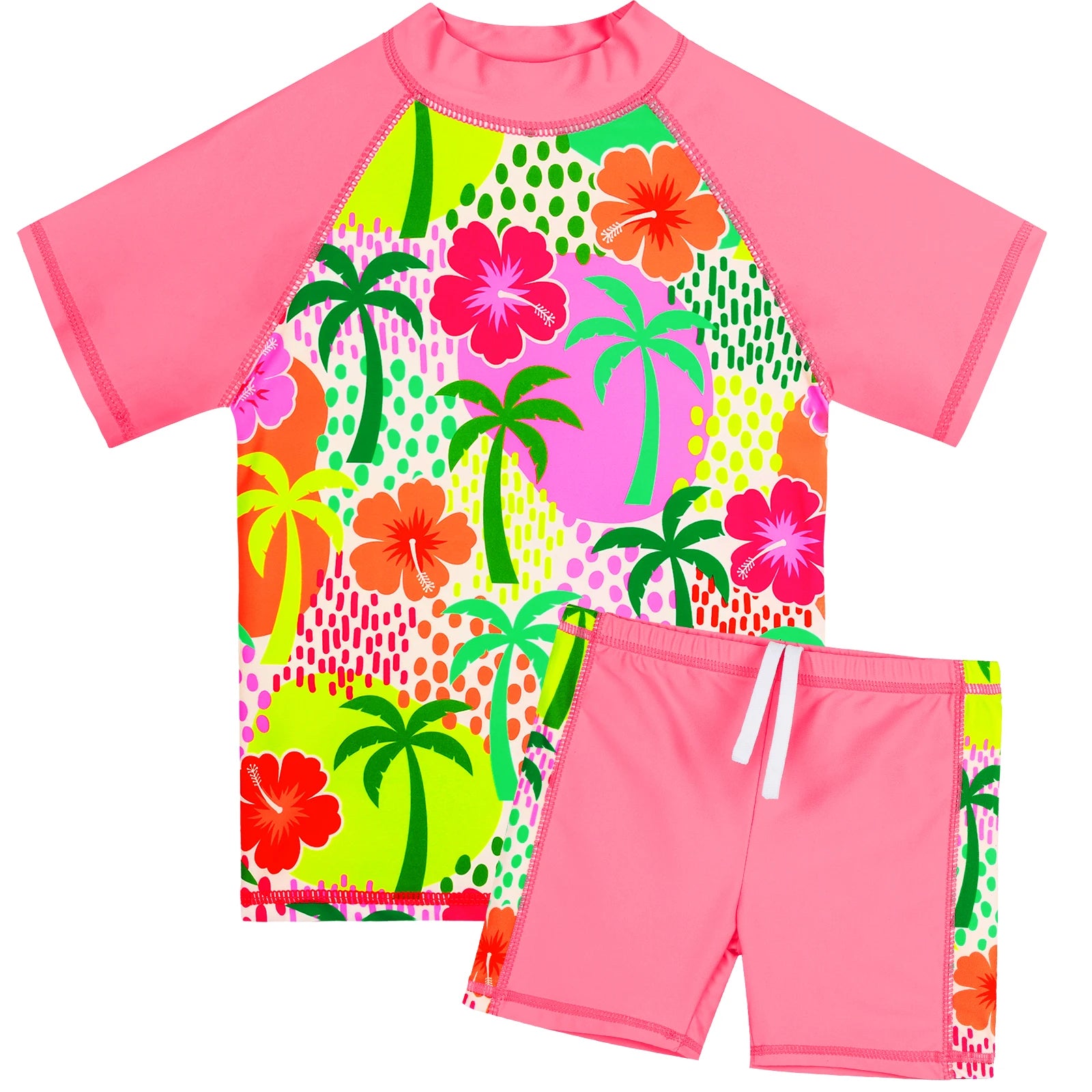 BAOHULU Teens Two Pieces Swimwear Girls Swimming Costume Swimsuit 3-14Y Kids UPF50+ Sun Protective Summer Beach Swimming Clothes
