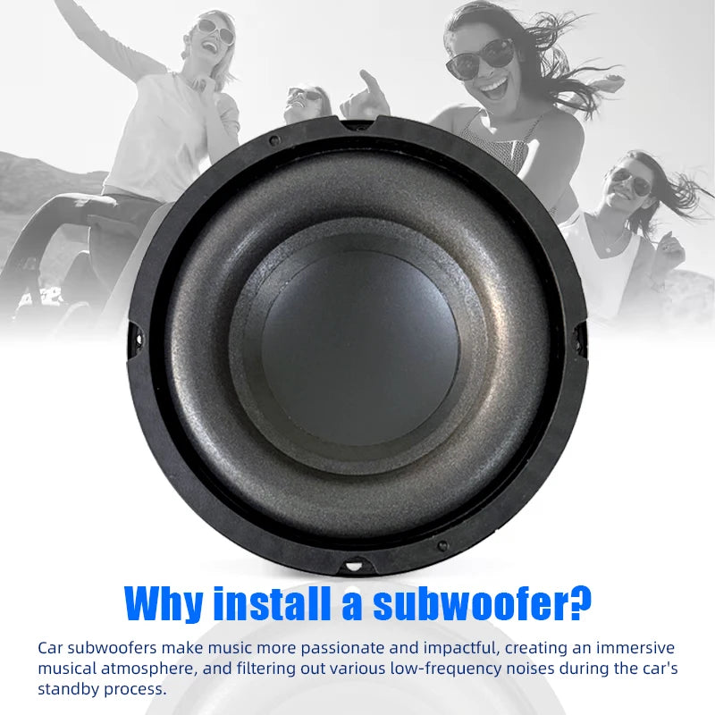 Car Subwoofer 6.5 inch 200W Audio Bass Speaker Car Component Stereo Modification for Car & Home Theater System Upgrade Woofer