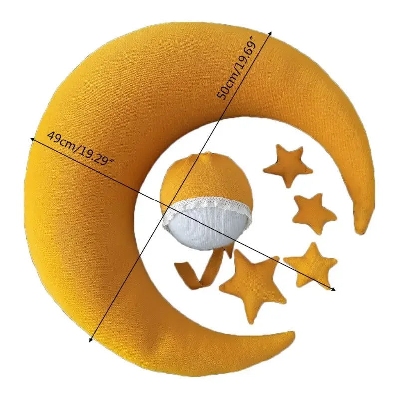 ❤️Moon Pillows Set Newborn Photography Accessories Posing Crescent Pillow 6Pcs/Set Studio Baby Photo Decoration Moon Fotografia