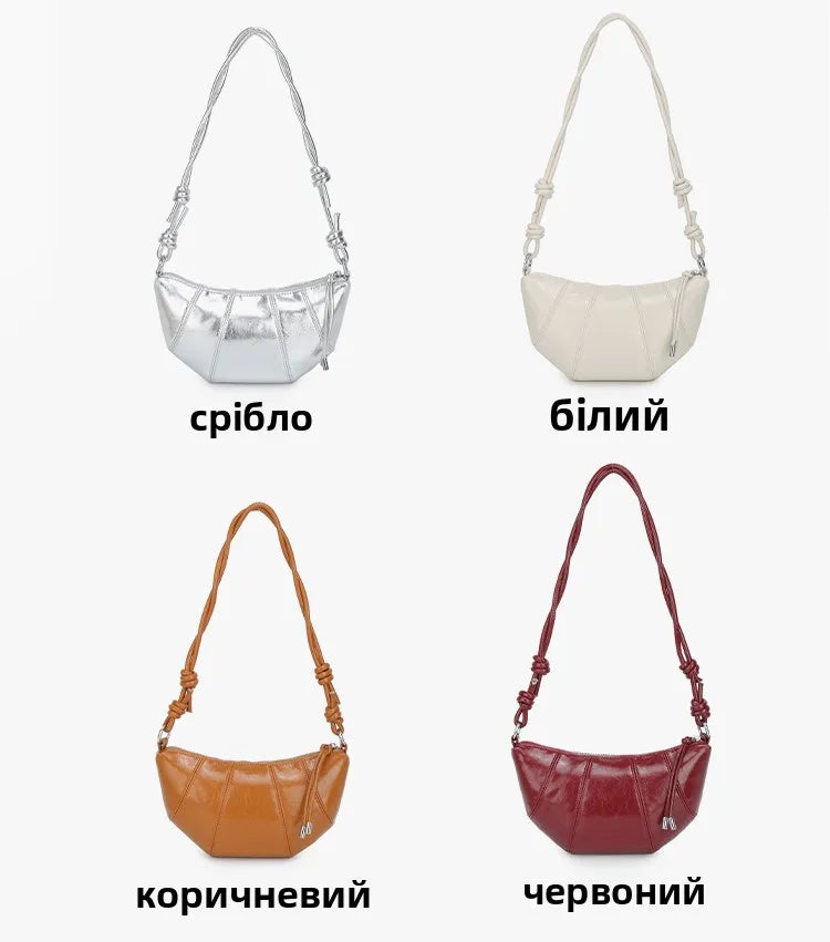 Casual Dumpling Shaped Large Capacity Shoulder Bag for Women 2026 New Style Soft Handle Single Strap Crossbody Luxury Bag