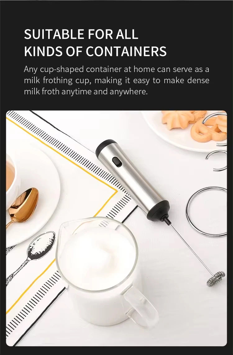 Wireless Electric Mini Milk Frother Coffee Whisk Egg Beater Blender Portable Stirrer Cappuccino Maker for Kitchen Cooking Tools