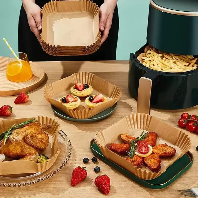 Disposable Baking Paper Hot Air Fryer Paper Airfryer Cooking Baking Reusable Oven Food Waxed Paper Foil Kitchen Tools