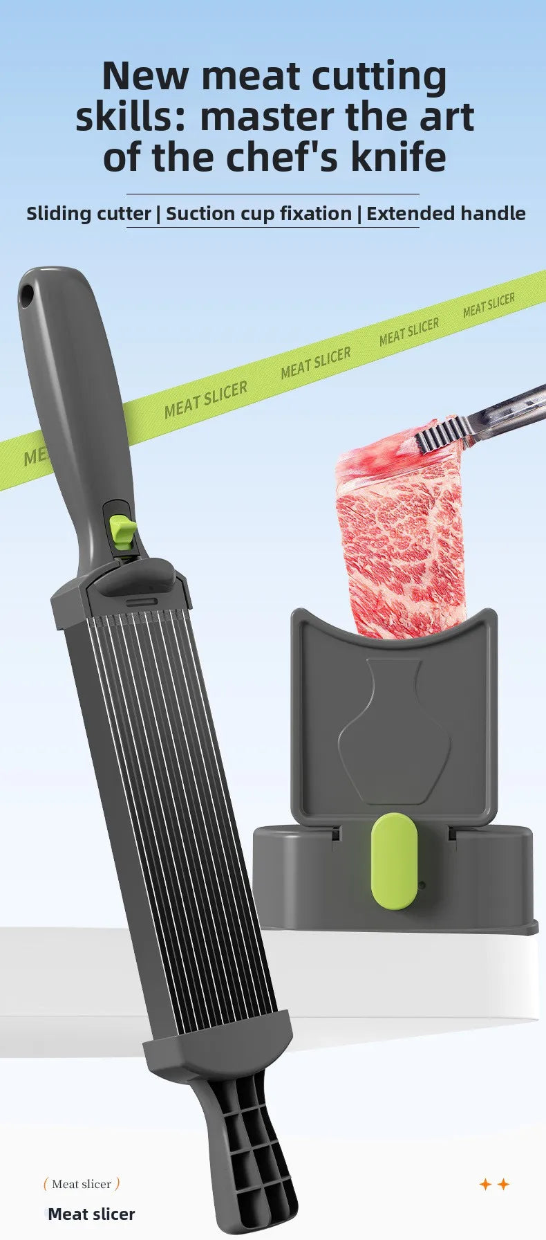 Stainless Steel Multifunctional Cutter for Home Kitchen Slices Thin Meat Diced  Meat Strips Kitchen Meat Cutting Tool