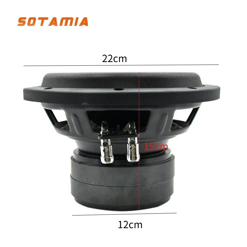 SOTAMIA 1Pcs 8 Inch Dual Magnetic Subwoofer 4 Ohm 400W Aluminum Audio Loudspeaker Spuer Bass Universal Speaker for Car Speakers