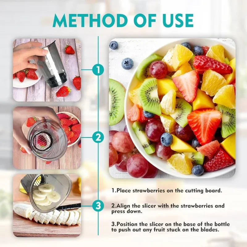 Removable Blade Fruit Slicer Multi Use Kitchen Gadget for Strawberries Bananas Vegetable Cutter Easy Clean Design