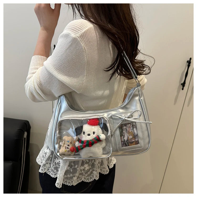 Design Sensation Single Shoulder Slant Crossbody Bag Basic Model Grain Bag Pain Bag for Girls Soft Synthetic Leather Sq...