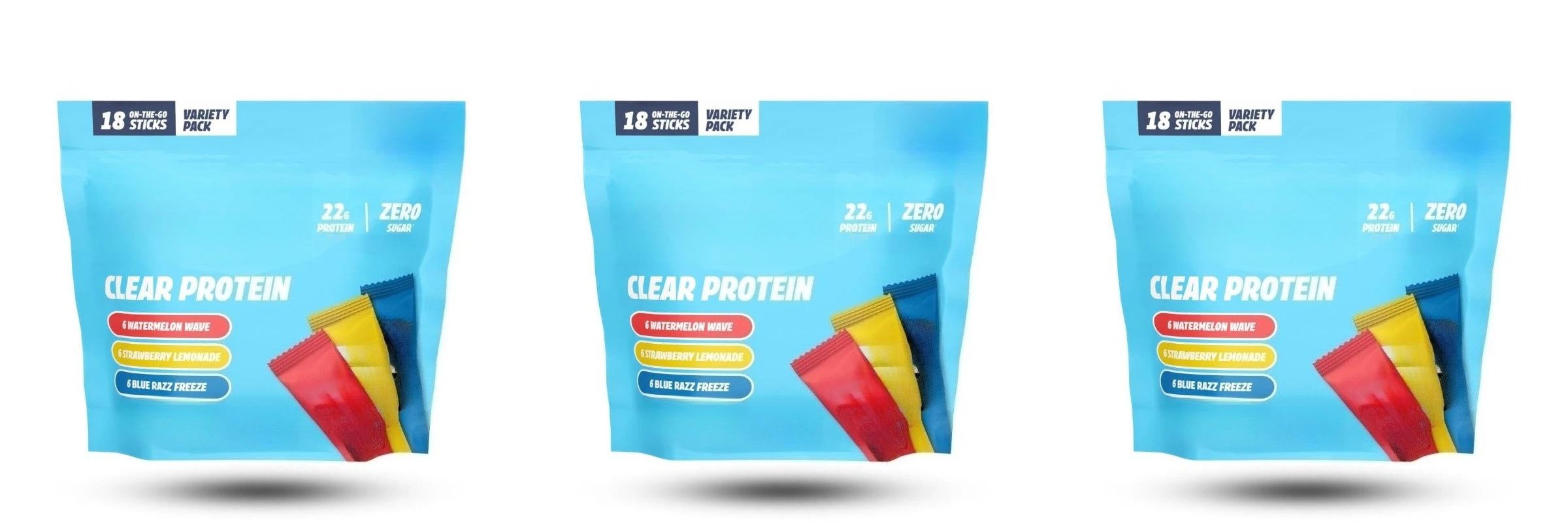 Protein Powder Sample18-Count Stick Packs Zero Sugar Lactose-Free Allergen-Friendly Supports Post-Workout Recovery Mixed Flavors