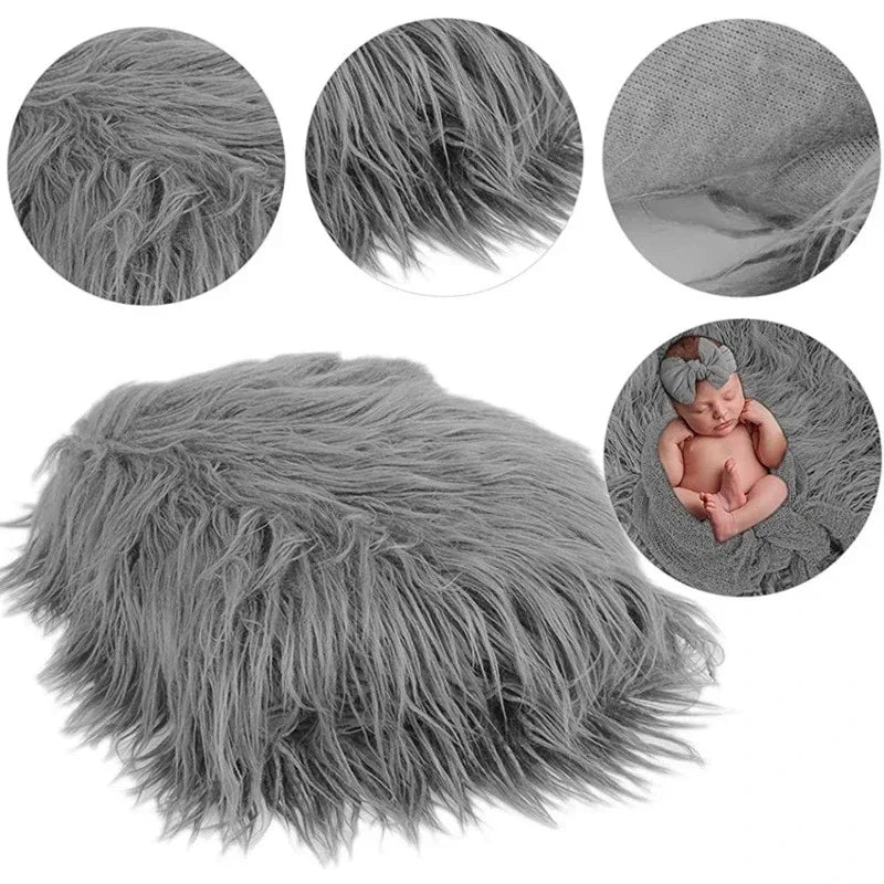 3PCS Newborn Baby Photography Props Blanket Wraps Set Photo Mat Blanket for Baby Boys and Girls Long Ripple Wrap  Fotografia