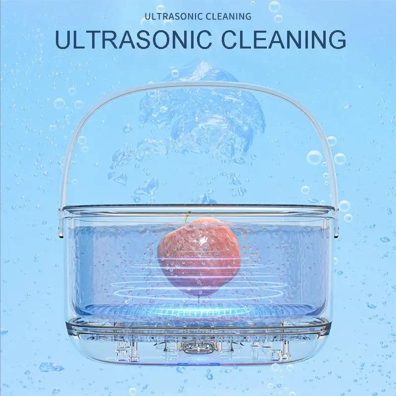 Electric Vegetable Fruit Washing Machine Ultrasound Wireless Food Grains Purifie Basket Large Capacity Cleaner For Houeshold