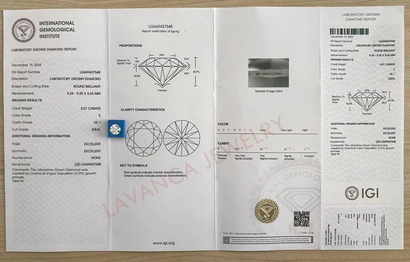 GIA IGI Certified 0.3-5.0ct Round Lab Grown Diamonds CVD HPHT Loose Lab Diamonds DEF VVS/VS Lab Created Diamond For Jewelry Made