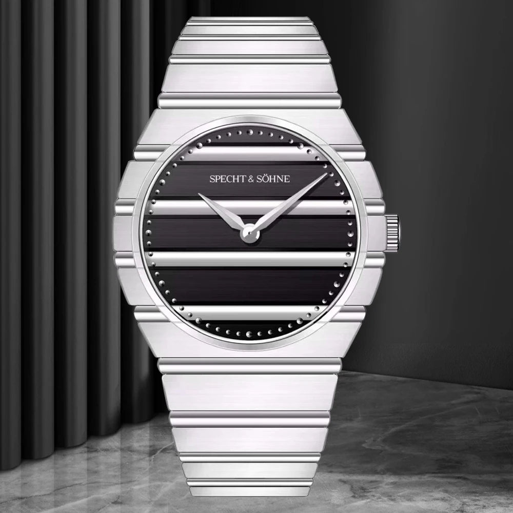 2025 New Arrivals Specht & Söhne POL Watches For Men Ultrathin Steel Sapphire Crystal Blue Quartz Watch Relogio Masculino 37MM