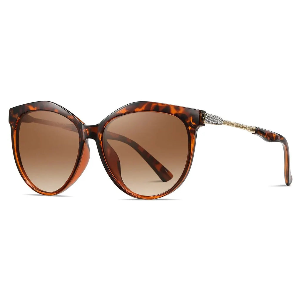 BARCUR Polarized Cat Eye Sunglasses Women Gradient Round Sun Glasses for Women Oculos Lunette De Soleil Femme