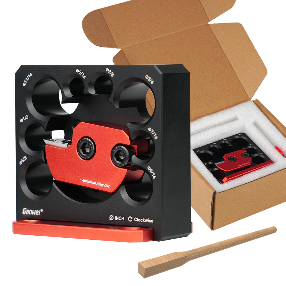 8 Holes Dowel Maker Jig Kit w/ Carbide Blades -Metric and Inch Woodworking Electric Drill Milling Dowel Round Rod Auxiliary Tool