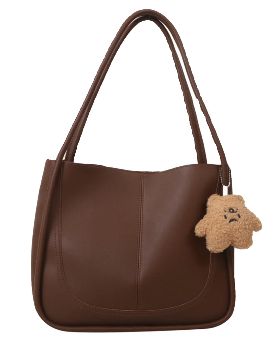 Large Capacity Bucket Bag Women's Retro Versatile Single Shoulder Tote Bag for Work Commuting Soft American Vintage Style