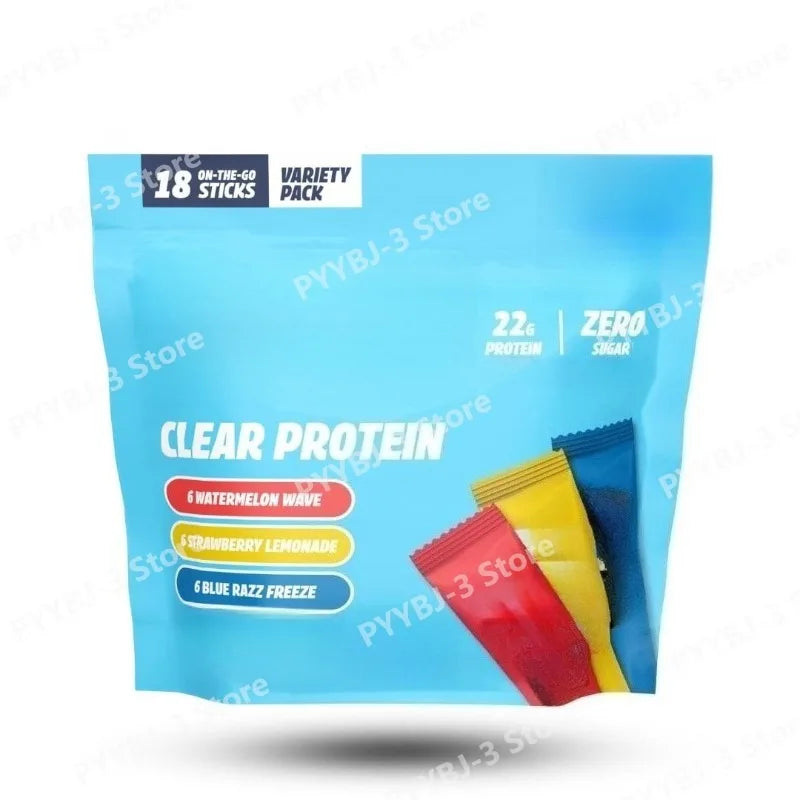 Protein Powder Sample18-Count Stick Packs Zero Sugar Lactose-Free Allergen-Friendly Supports Post-Workout Recovery Mixed Flavors