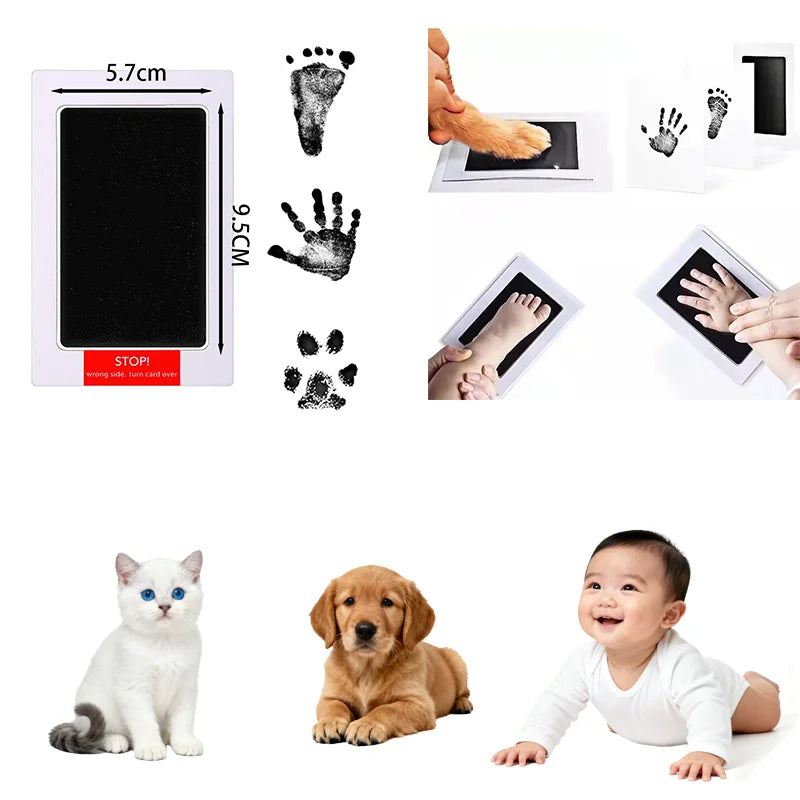 Safe Non Toxic Baby Handprint Footprint Ink Pad For Infant Pet Paw Print Easy Clean Cute Keepsake Photo Frame Accessories