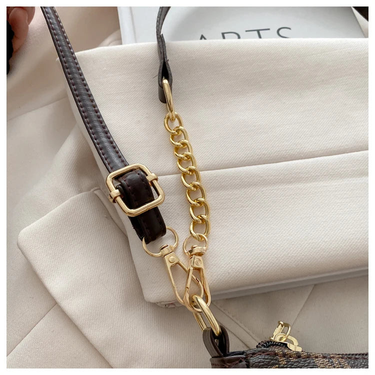 Vintage Floral Print Underarm Bag Women's Crossbody Shoulder Bag Casual Versatile Small Bag Popular Female Fashion Design