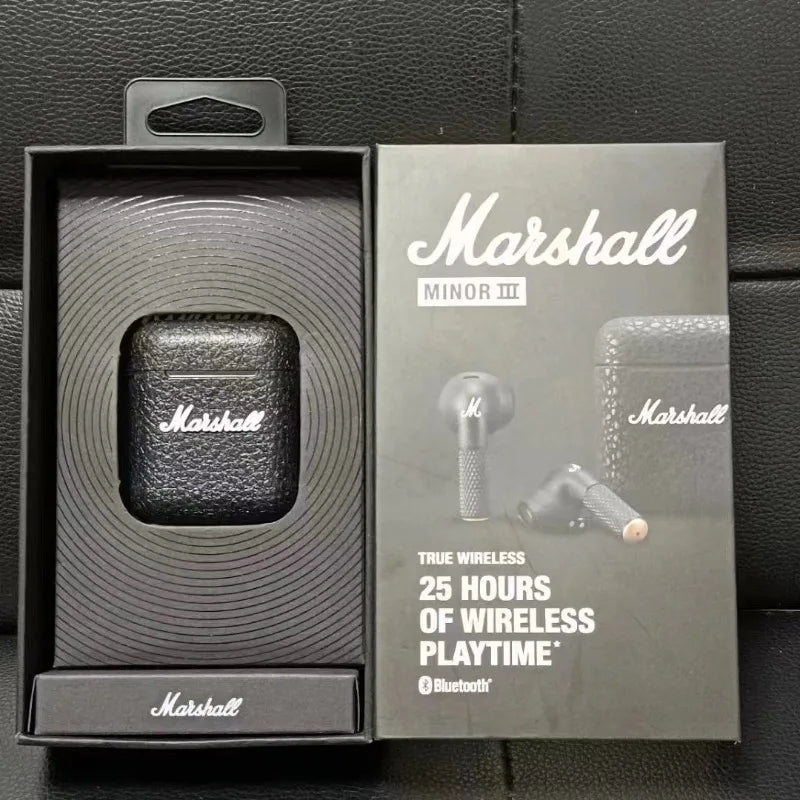 Marshall MINOR III 100%Original Earphones Wireless Bluetooth 5.1 Headphones Sports Denoise Hi-Fi Bass Subwoofer Music Headset