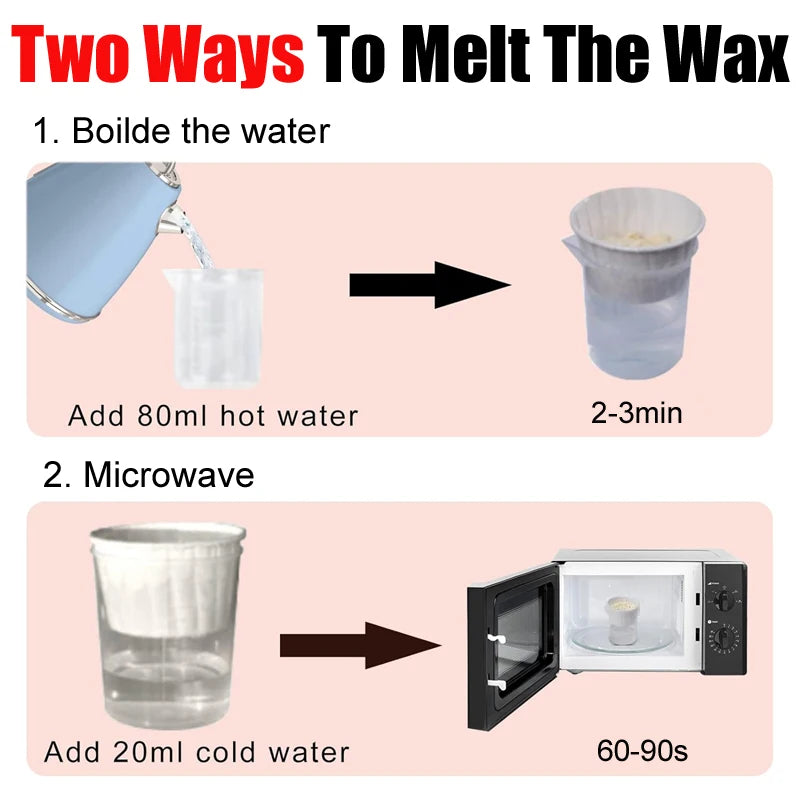 Wax beanPortable Painless Nose Wax Kit For Men & Women Nose Hair Removal Wax Set Paper-Free Nose and Ear Hair Removal Kit