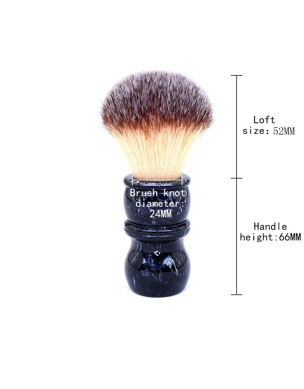 Yaqi Shaving Brush 24MM Men's Resin Handle Nylon For Men Clearance Beard Professional Barber Face Cleaning Shaving Brush Tool