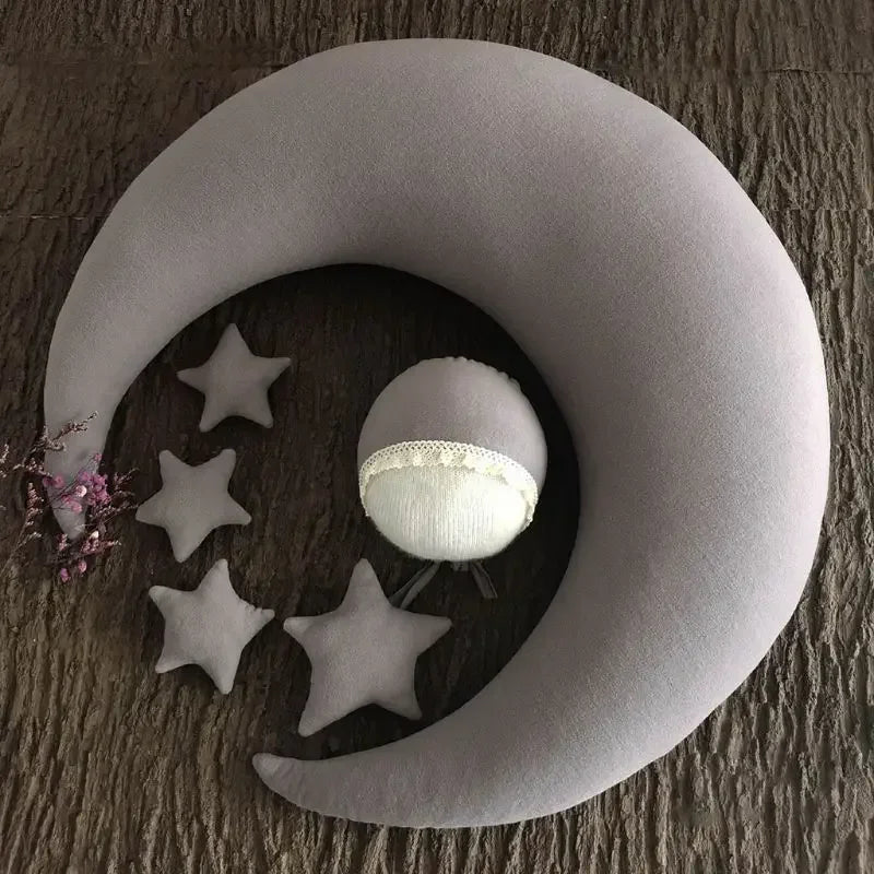 Baby Photography Props Newborn Posing Pillow Cute Baby Hat Colorful Beans Moon Stars Photo Shooting Set For Infant Newborn Gift