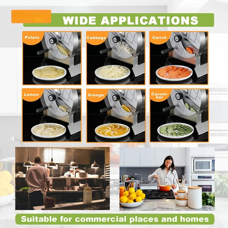 Replace blade for Commercial Vegetable Slicer Stainless Steel Potato Onion Slicer 0-0.5''Thickness Adjustable Manual Fruit Cutte